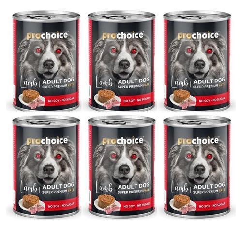 Kuzu ve Somon Etli Havuçlu Sekersiz Ezme Yetiskin Köpek Konservesi 400gr*6 ADET