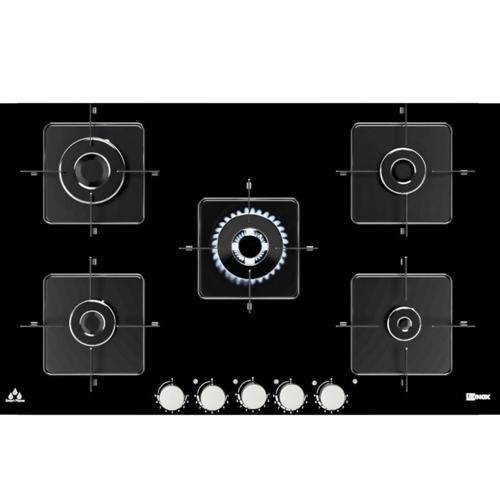 Ares 90 XF 5 Gözlü Siyah Ankastre Cam Ocak