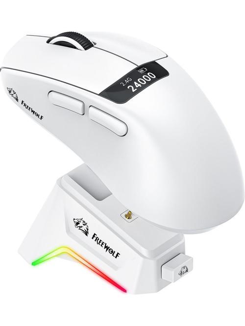 A7 Üç Modlu Kablosuz Fare Hafif PAW3311 Oyun Bt Ekranlı Fare Rgb Şarj Tabanlı Fare