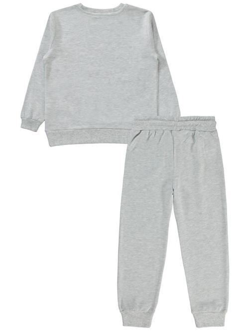 Basic 2'li 10-13 Yaş Eşofman Takımı - Gri 13-14 Yaş