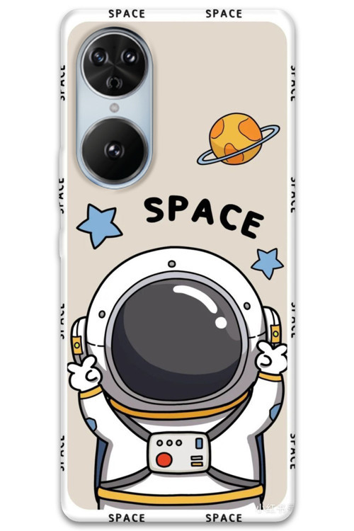 Reeder S19 Max Pro S Edge Uyumlu Astronot Desenli Telefon Kılıfı + Ekran Koruyucu - 5865