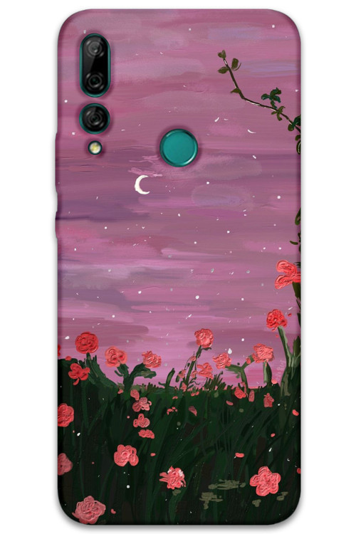 Huawei Y9 Prime 2019 Uyumlu Çiçek Desenli Telefon Kılıfı + Ekran Koruyucu - 5793