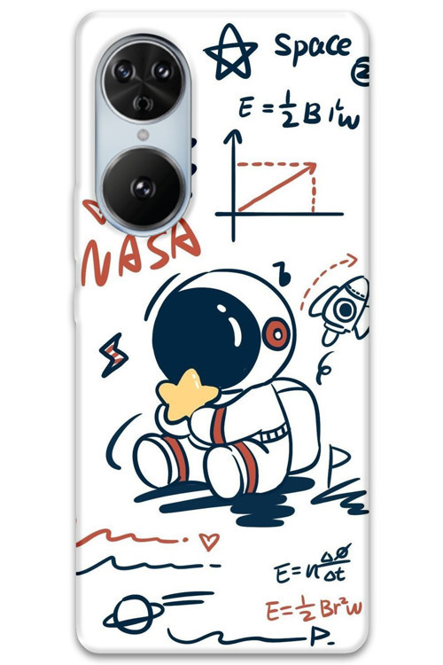 Reeder S19 Max Pro S Edge Uyumlu Astronot Desenli Telefon Kılıfı + Ekran Koruyucu - 5858