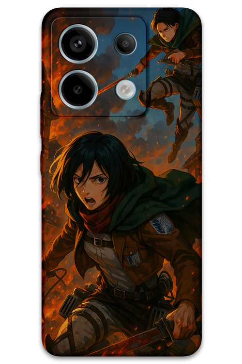 Xiaomi Redmi Note 13 Pro 4G Uyumlu Anime Desenli Telefon Kılıfı + Ekran Koruyucu - 5744