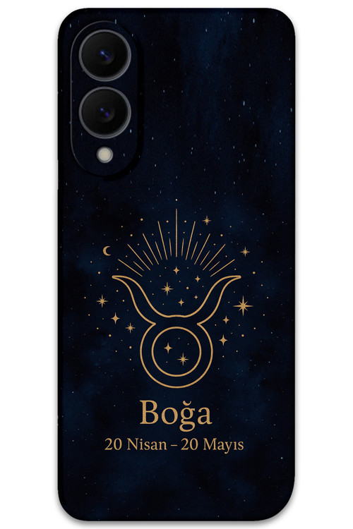 Galaxy S25 Edge Uyumlu Boğa Burcu Desenli Telefon Kılıfı + Ekran Koruyucu - 5769
