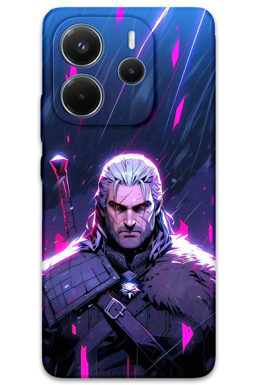 Xiaomi Redmi Note 14 5G Uyumlu Geralt Desenli Telefon Kılıfı + Ekran Koruyucu - 5826