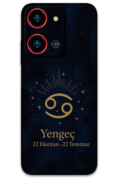 Reeder S19 Max Pro S Zoom Uyumlu Yengeç Burcu Desenli Telefon Kılıfı + Ekran Koruyucu - 5771