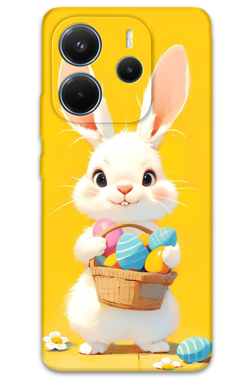 Xiaomi Redmi Note 14 5G Uyumlu Tavşan Desenli Telefon Kılıfı + Ekran Koruyucu - 5806