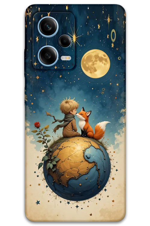 Xiaomi Redmi Note 12 5G Uyumlu Çizgi Film Desenli Telefon Kılıfı + Ekran Koruyucu - 5823