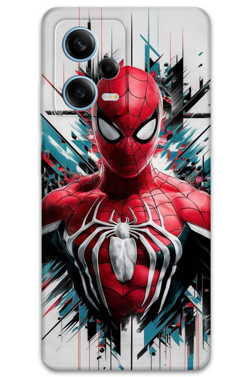 Xiaomi Redmi Note 12 5G Uyumlu Spiderman Desenli Telefon Kılıfı + Ekran Koruyucu - 5831