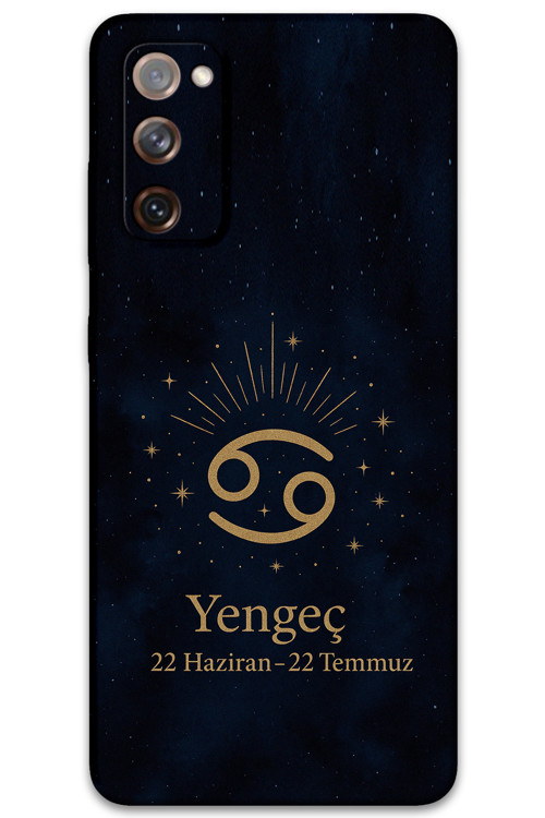 Galaxy Note 20 Uyumlu Yengeç Burcu Desenli Telefon Kılıfı + Ekran Koruyucu - 5771
