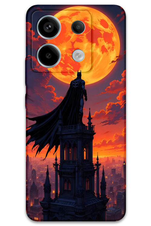 Xiaomi Redmi Note 13 Pro 4G Uyumlu Batman Desenli Telefon Kılıfı + Ekran Koruyucu - 5829