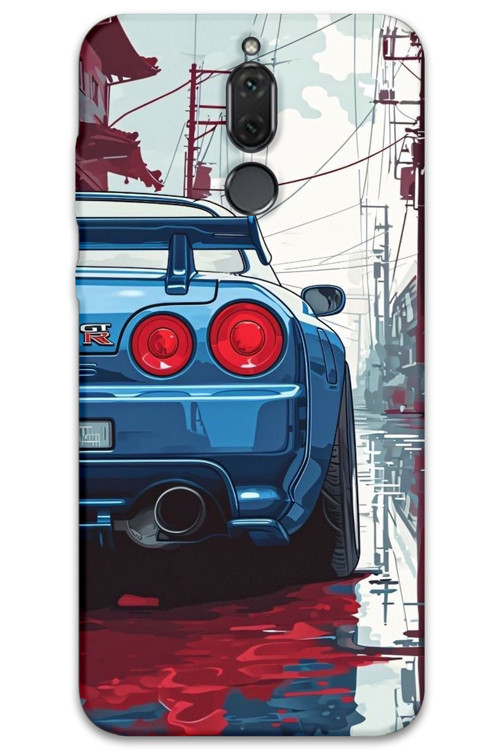 Huawei Mate 10 Lite Uyumlu Araba Desenli Telefon Kılıfı + Ekran Koruyucu - 5761