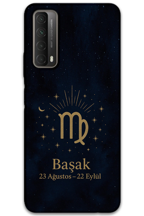 Huawei P Smart 2021 Uyumlu Başak Burcu Desenli Telefon Kılıfı + Ekran Koruyucu - 5773
