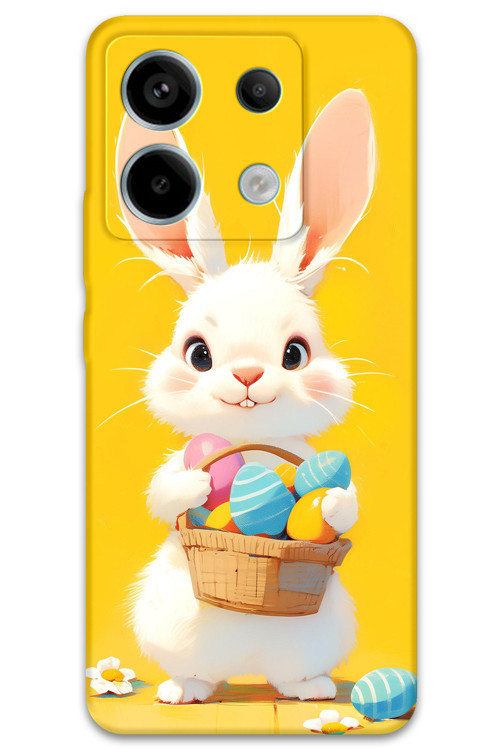 Xiaomi Redmi Note 13 Pro 4G Uyumlu Tavşan Desenli Telefon Kılıfı + Ekran Koruyucu - 5806