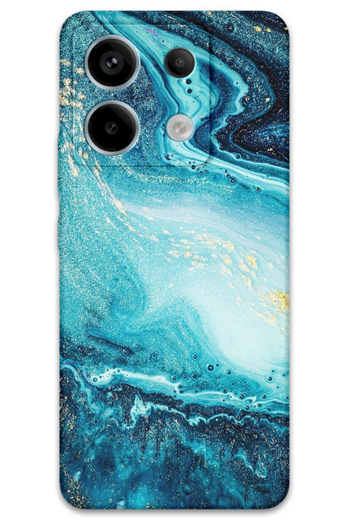 Xiaomi Redmi Note 13 Pro 4G Uyumlu Mermer Desenli Telefon Kılıfı + Ekran Koruyucu - 5818
