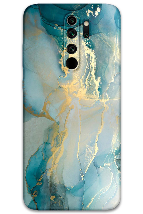 Xiaomi Redmi Note 8 Pro Uyumlu Mermer Desenli Telefon Kılıfı + Ekran Koruyucu - 5814
