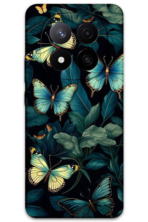 Xiaomi Redmi Note 14 Pro Plus Uyumlu Kelebek Desenli Telefon Kılıfı + Ekran Koruyucu - 5791