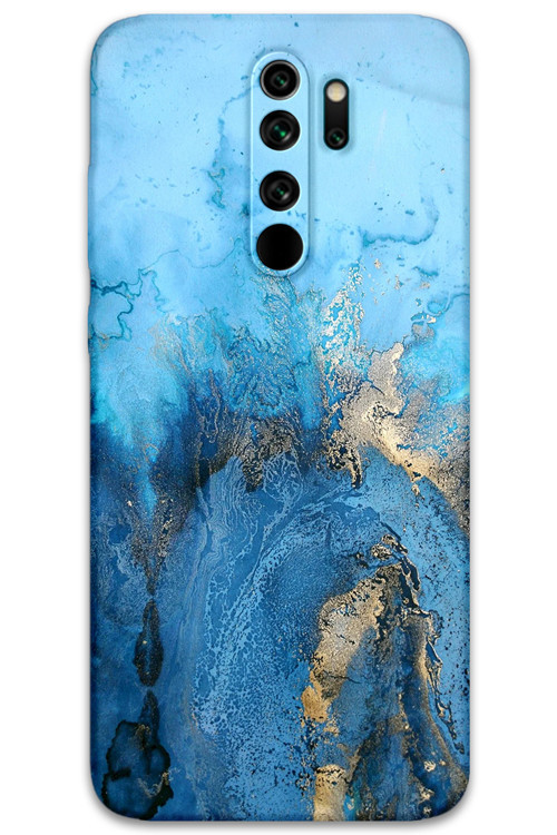 Xiaomi Redmi Note 8 Pro Uyumlu Mermer Desenli Telefon Kılıfı + Ekran Koruyucu - 5812