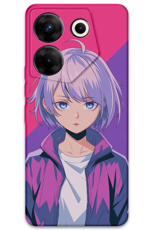 Tecno Camon 20 Pro 4G Uyumlu Anime Desenli Telefon Kılıfı + Ekran Koruyucu - 5742