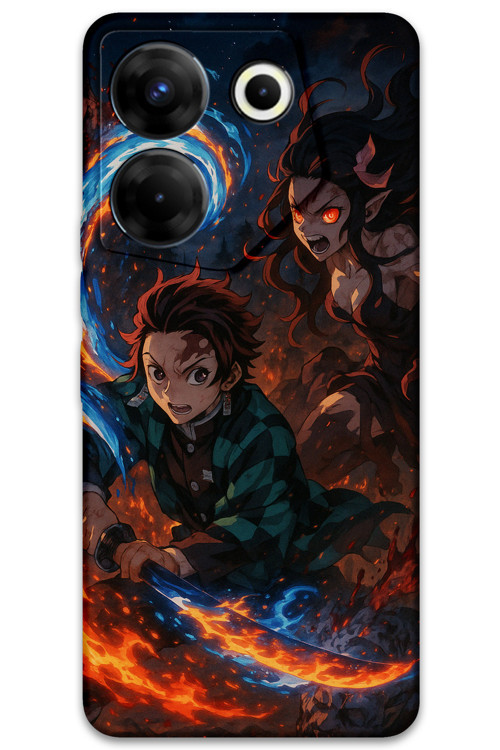 Tecno Camon 20 Pro 4G Uyumlu Anime Desenli Telefon Kılıfı + Ekran Koruyucu - 5745
