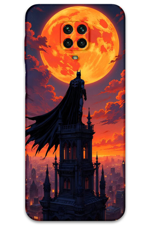 Xiaomi Redmi Note 9 Pro Uyumlu Batman Desenli Telefon Kılıfı + Ekran Koruyucu - 5829