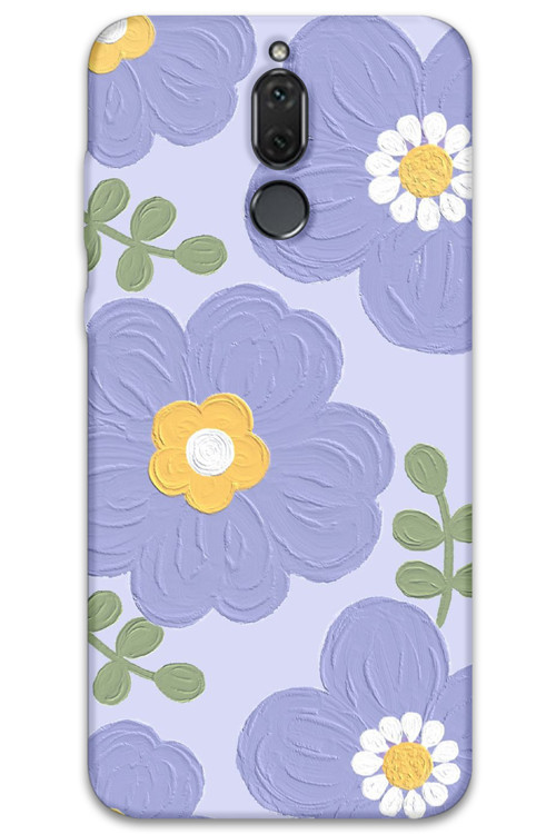 Huawei Mate 10 Lite Uyumlu Çiçek Desenli Telefon Kılıfı + Ekran Koruyucu - 5799