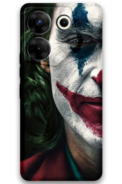 Tecno Camon 20 Pro 4G Uyumlu Joker Desenli Telefon Kılıfı + Ekran Koruyucu - 5827
