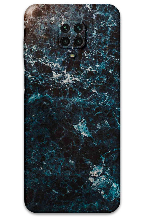 Xiaomi Redmi Note 9 Pro Uyumlu Mermer Desenli Telefon Kılıfı + Ekran Koruyucu - 5819
