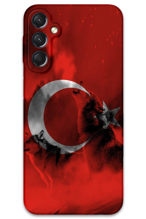 Galaxy A04S Uyumlu Türk Bayrağı Desenli Telefon Kılıfı + Ekran Koruyucu - 5854
