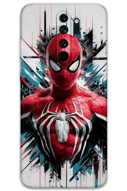 Xiaomi Redmi Note 8 Pro Uyumlu Spiderman Desenli Telefon Kılıfı + Ekran Koruyucu - 5831