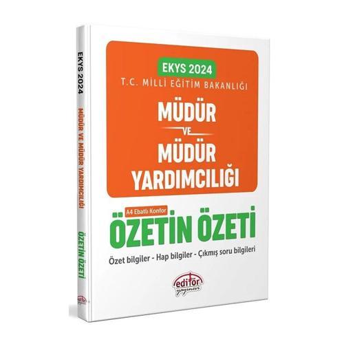 Editör Yayınları 2024 MEB EKYS Müdür ve Yardımcılığı Özetin Özeti