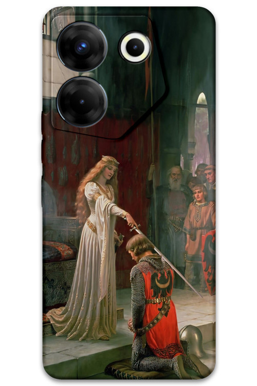 Tecno Camon 20 Pro 4G Uyumlu Retro Desenli Telefon Kılıfı + Ekran Koruyucu - 5835