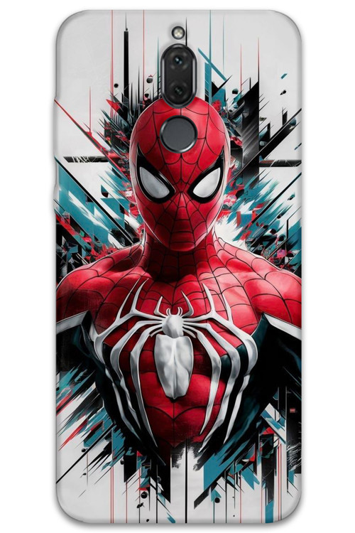 Huawei Mate 10 Lite Uyumlu Spiderman Desenli Telefon Kılıfı + Ekran Koruyucu - 5831