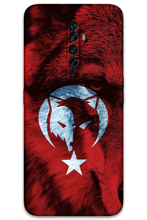 Oppo Reno 2Z Uyumlu Türk Bayrağı Desenli Telefon Kılıfı + Ekran Koruyucu - 5856