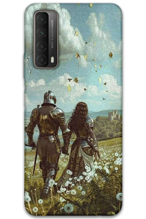Huawei P Smart 2021 Uyumlu Retro Desenli Telefon Kılıfı + Ekran Koruyucu - 5843
