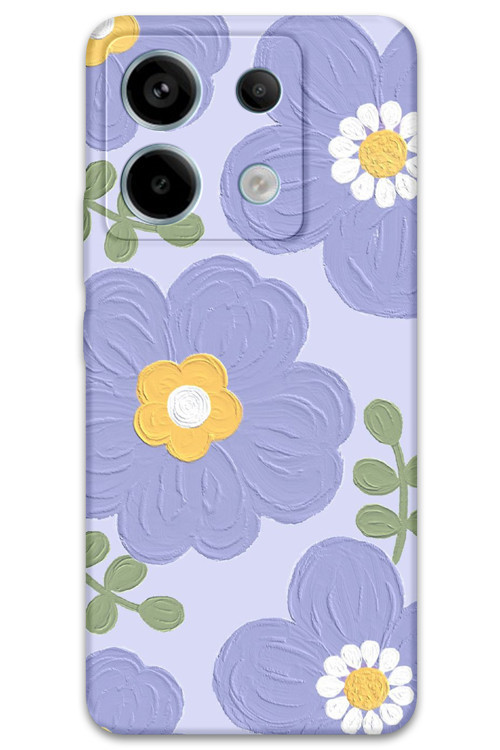 Xiaomi Redmi Note 13 Pro 4G Uyumlu Çiçek Desenli Telefon Kılıfı + Ekran Koruyucu - 5799