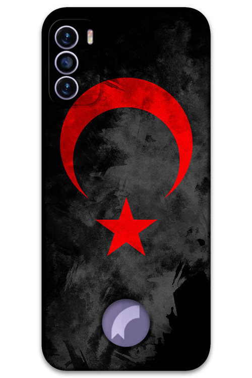 Reeder S19 Max Pro S Uyumlu Türk Bayrağı Desenli Telefon Kılıfı + Ekran Koruyucu - 5852