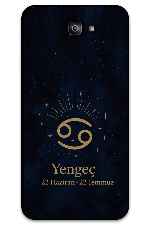 Galaxy J7 Prime Uyumlu Yengeç Burcu Desenli Telefon Kılıfı + Ekran Koruyucu - 5771
