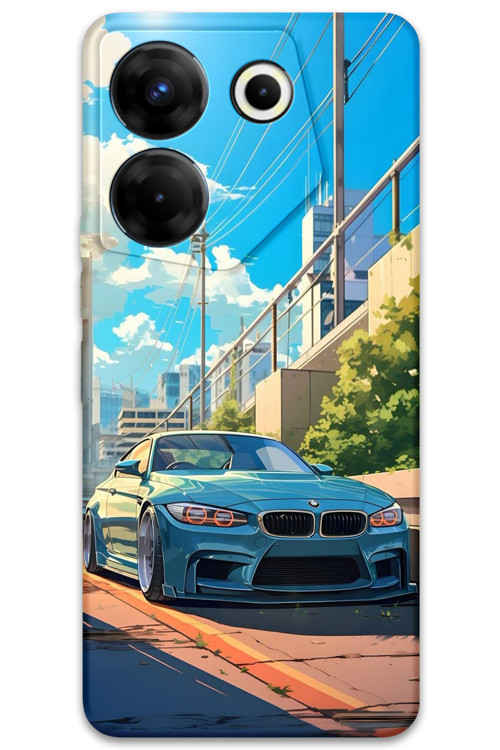 Tecno Camon 20 Pro 4G Uyumlu Araba Desenli Telefon Kılıfı + Ekran Koruyucu - 5760