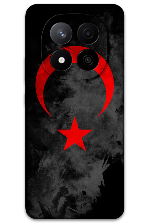 Xiaomi Redmi Note 14 Pro 4G Uyumlu Türk Bayrağı Desenli Telefon Kılıfı + Ekran Koruyucu - 5852