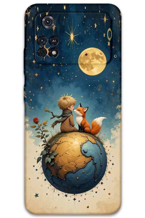 Poco M4 Pro 4G Uyumlu Çizgi Film Desenli Telefon Kılıfı + Ekran Koruyucu - 5823