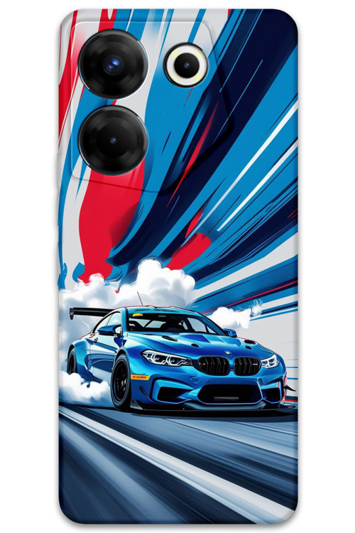 Tecno Camon 20 Pro 4G Uyumlu Araba Desenli Telefon Kılıfı + Ekran Koruyucu - 5762