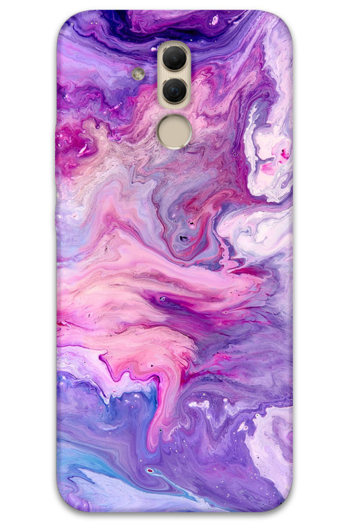Huawei Mate 20 Lite Uyumlu Mermer Desenli Telefon Kılıfı + Ekran Koruyucu - 5813
