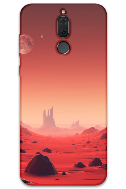 Huawei Mate 10 Lite Uyumlu Uzay Desenli Telefon Kılıfı + Ekran Koruyucu - 5859