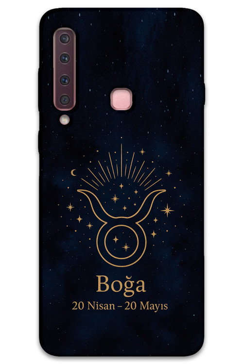 Galaxy A9 2018 Uyumlu Boğa Burcu Desenli Telefon Kılıfı + Ekran Koruyucu - 5769