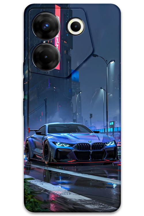 Tecno Camon 20 Pro 4G Uyumlu Araba Desenli Telefon Kılıfı + Ekran Koruyucu - 5767