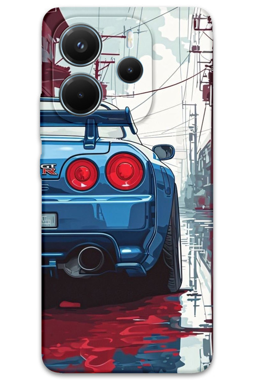 Xiaomi Redmi Note 14 5G Uyumlu Araba Desenli Telefon Kılıfı + Ekran Koruyucu - 5761
