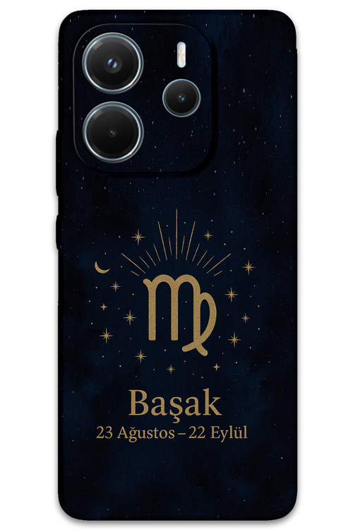 Xiaomi Redmi Note 14 4G Uyumlu Başak Burcu Desenli Telefon Kılıfı + Ekran Koruyucu - 5773