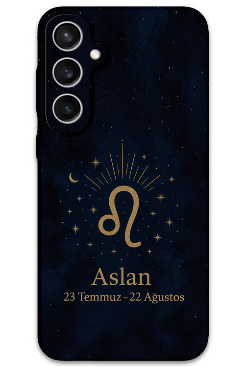 Galaxy S23 Plus Uyumlu Aslan Burcu Desenli Telefon Kılıfı + Ekran Koruyucu - 5772